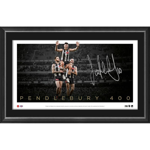 Scott Pendlebury Signed Collingwood 400 Games Official AFL Icon Series Framed - 5985