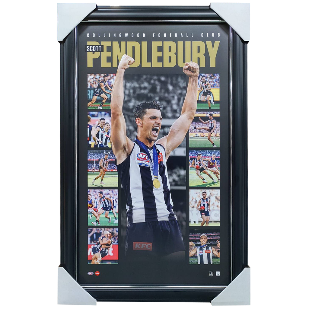 Scott Pendlebury Collingwood 2023 AFL Premiers Official Montage Framed - 5939