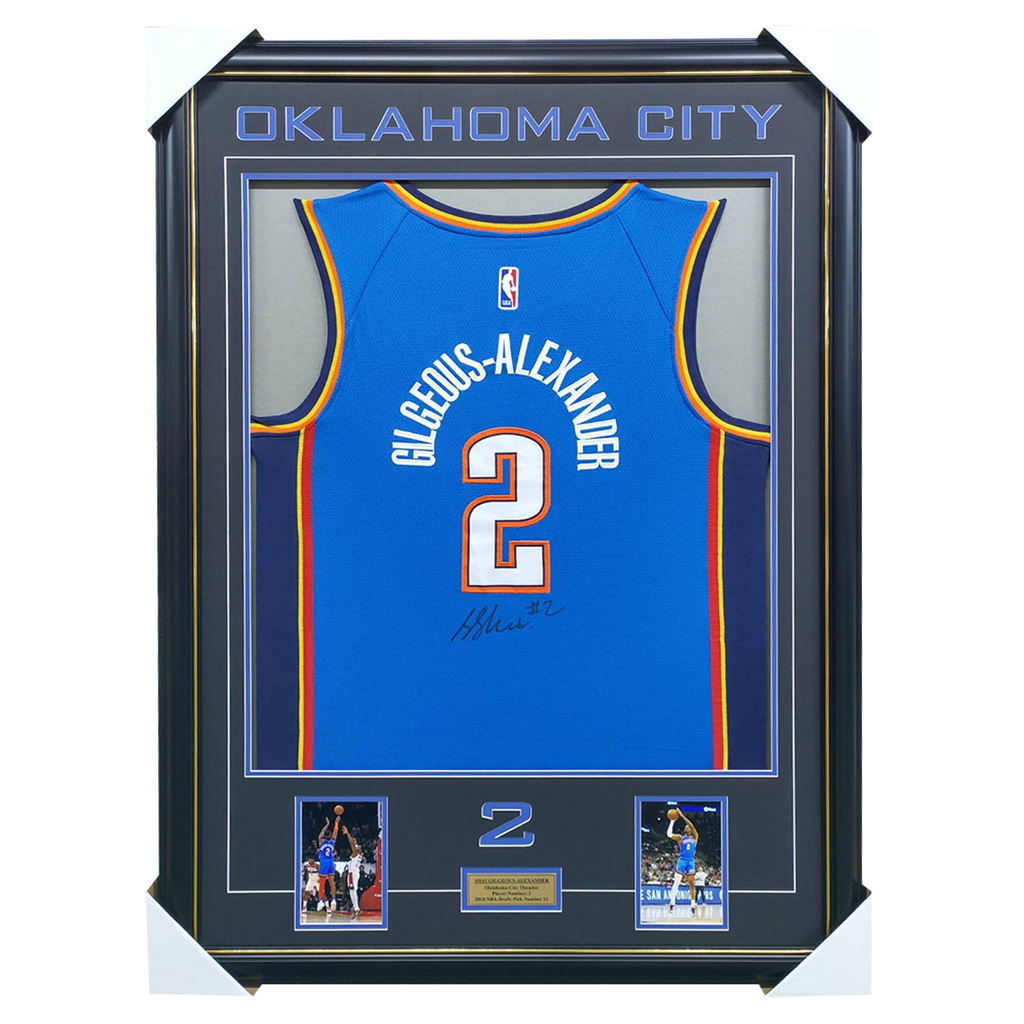 Shai Gilgeous-Alexander Oklahoma City Thunder Signed #2 Jersey Framed - 5838