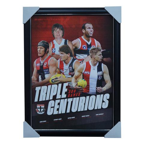 St Kilda 300 Game Official AFL Print Framed - 5990