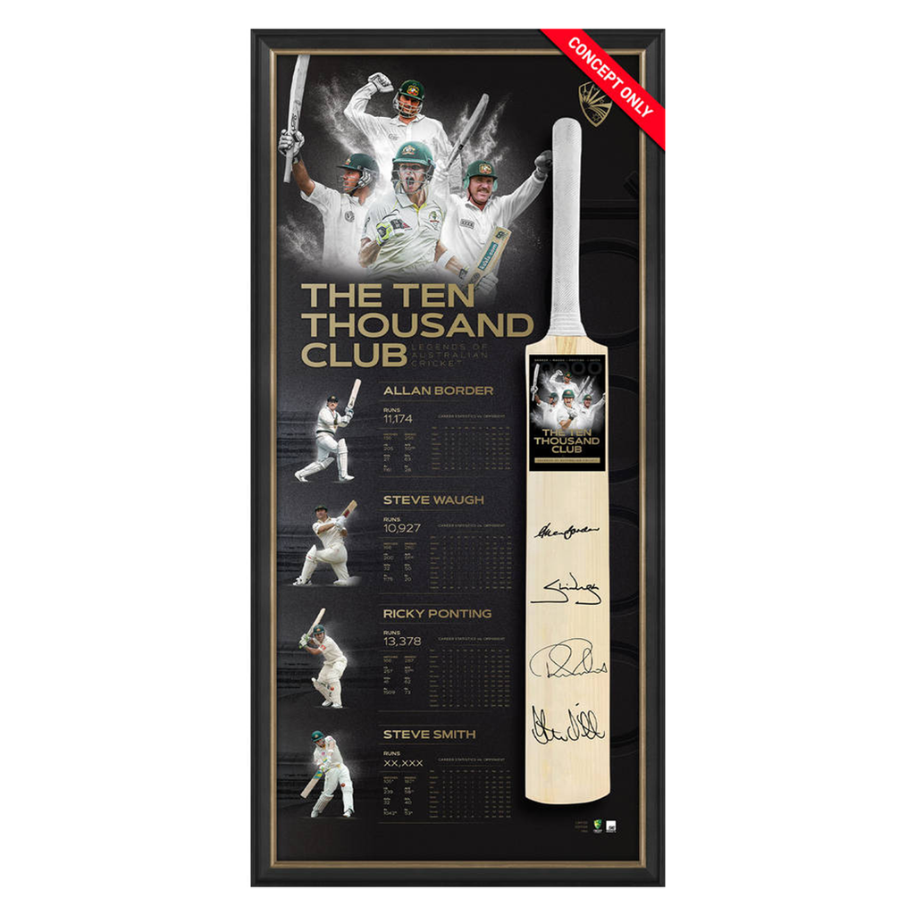 The Ten Thousand Club Signed Bat Framed - 7011