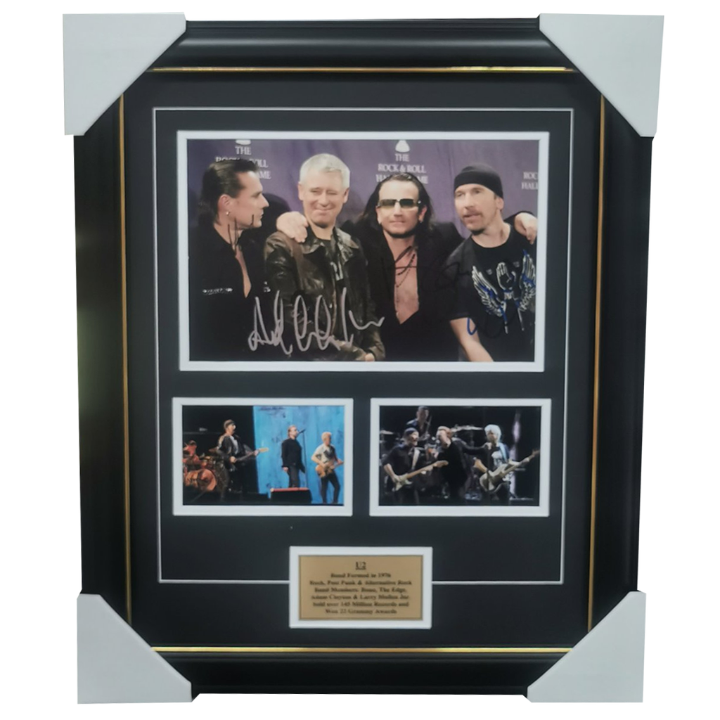 U2 Band Signed Photo Framed Bono - 7009