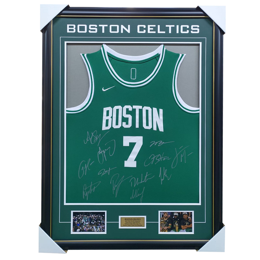 Boston Celtics 2024 NBA Champions Team Signed Jersey Framed 5981 HT Framing Memorabilia