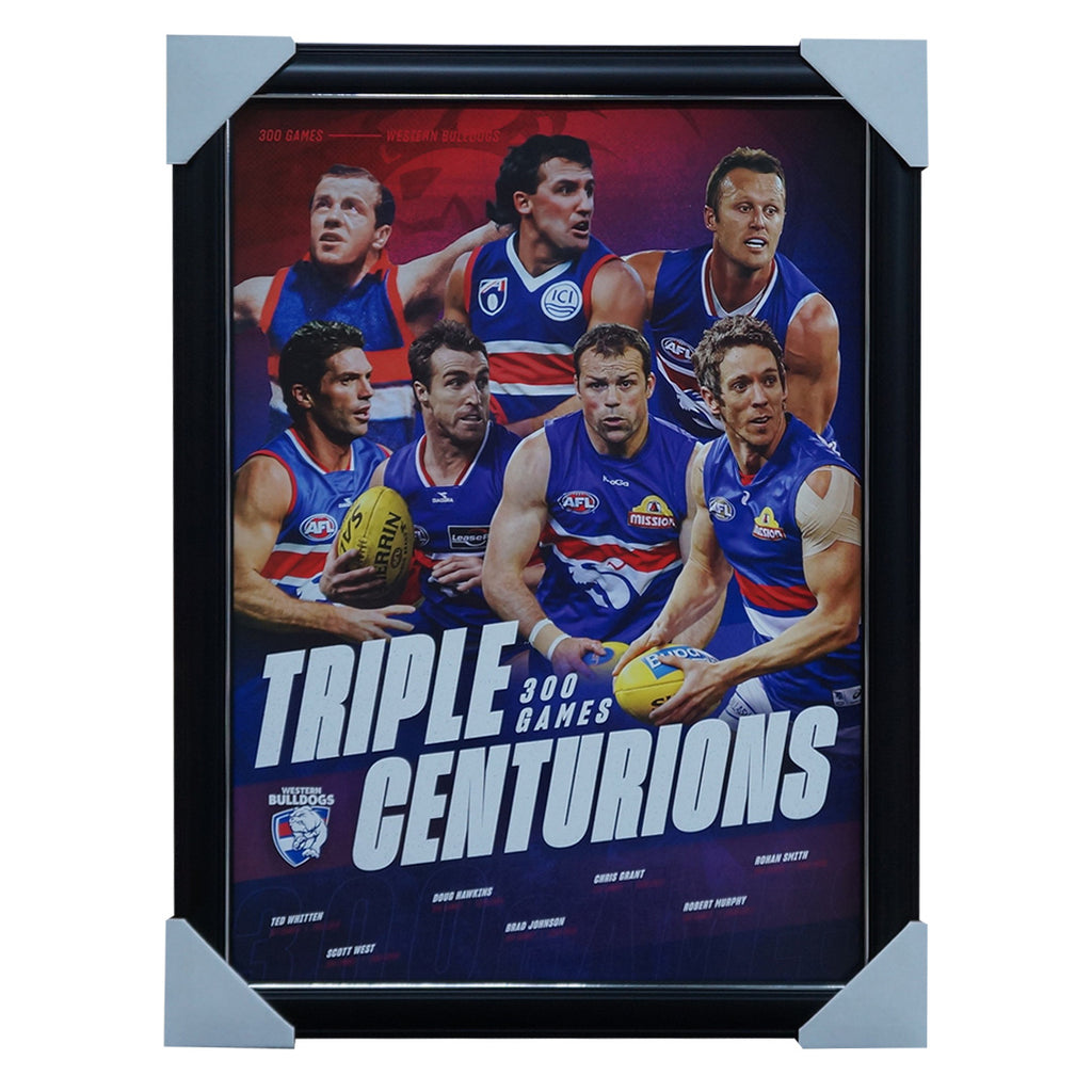 Western Bulldogs 300 Games Club Official AFL Print Framed - 5995