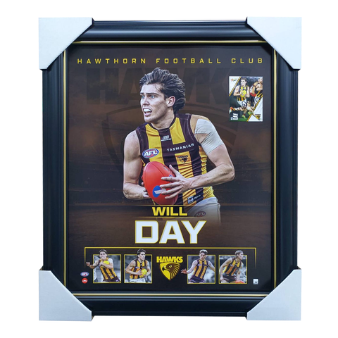 Will Day Hawthorn Hawks Official Licensed AFL Print Framed + Signed Card - 5968