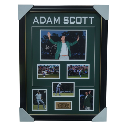 Adam Scott 2013 Us Masters Champion Signed Photo Collage Framed - 1881