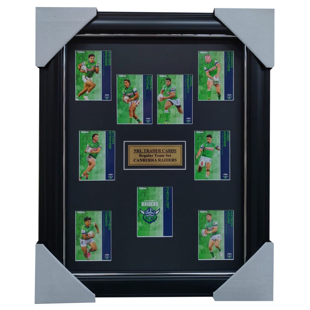 2025 NRL Traders Cards Canberra Raiders Team Set Framed - 7074