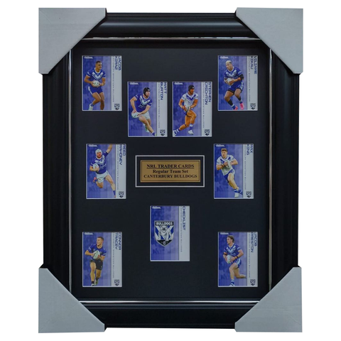 2025 NRL Traders Cards Canterbury Bulldogs Team Set Framed - 7069