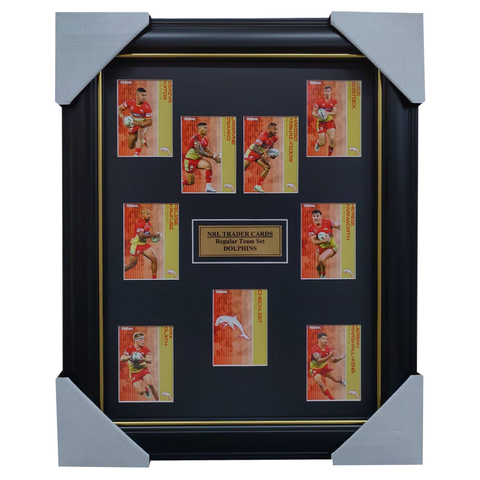 2025 NRL Traders Cards Dolphins Team Set Framed - 7073