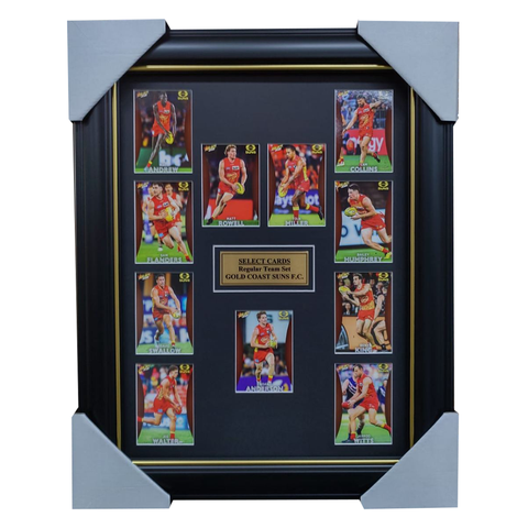 Gold Coast Suns 2025 Select Card Team Set Framed - 7067