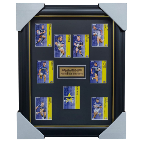 2025 NRL Traders Cards North Queensland Cowboys Team Set Framed - 7078