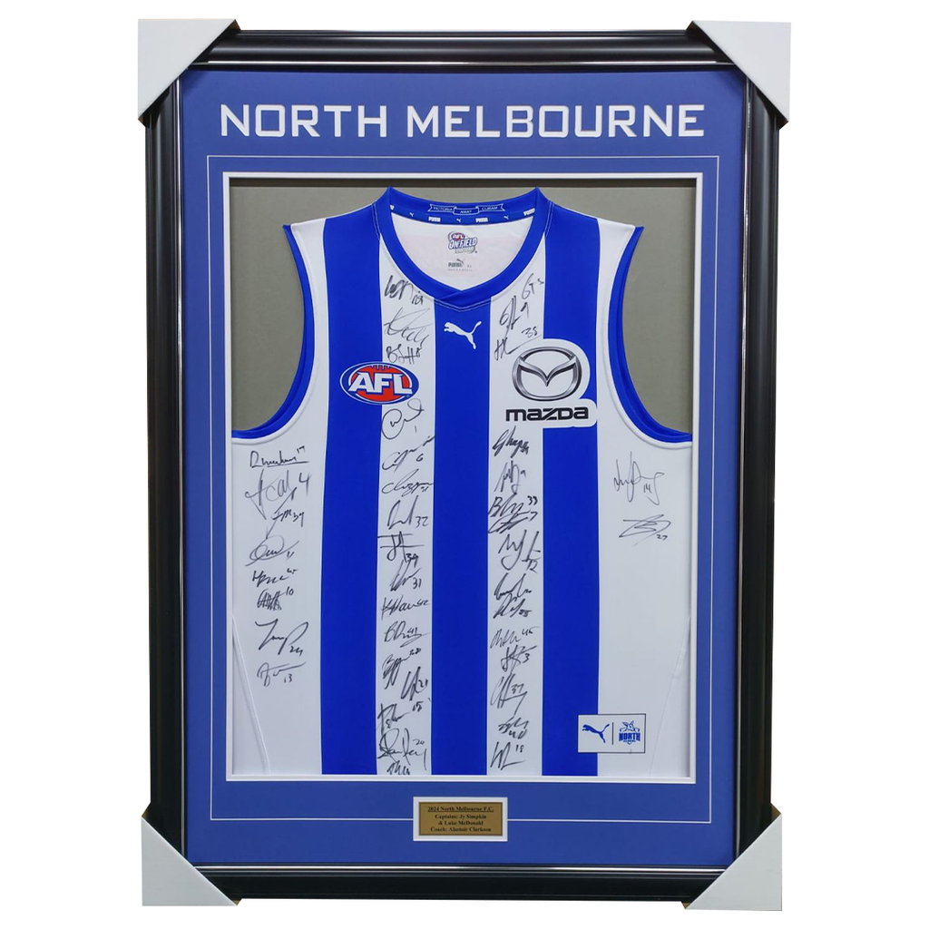 North Melbourne Kangaroos Football Club 2025 AFL Official Team Signed Guernsey - 7025