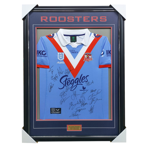 Sydney Roosters 2024 Team Signed Anzac Jersey Framed - 5983