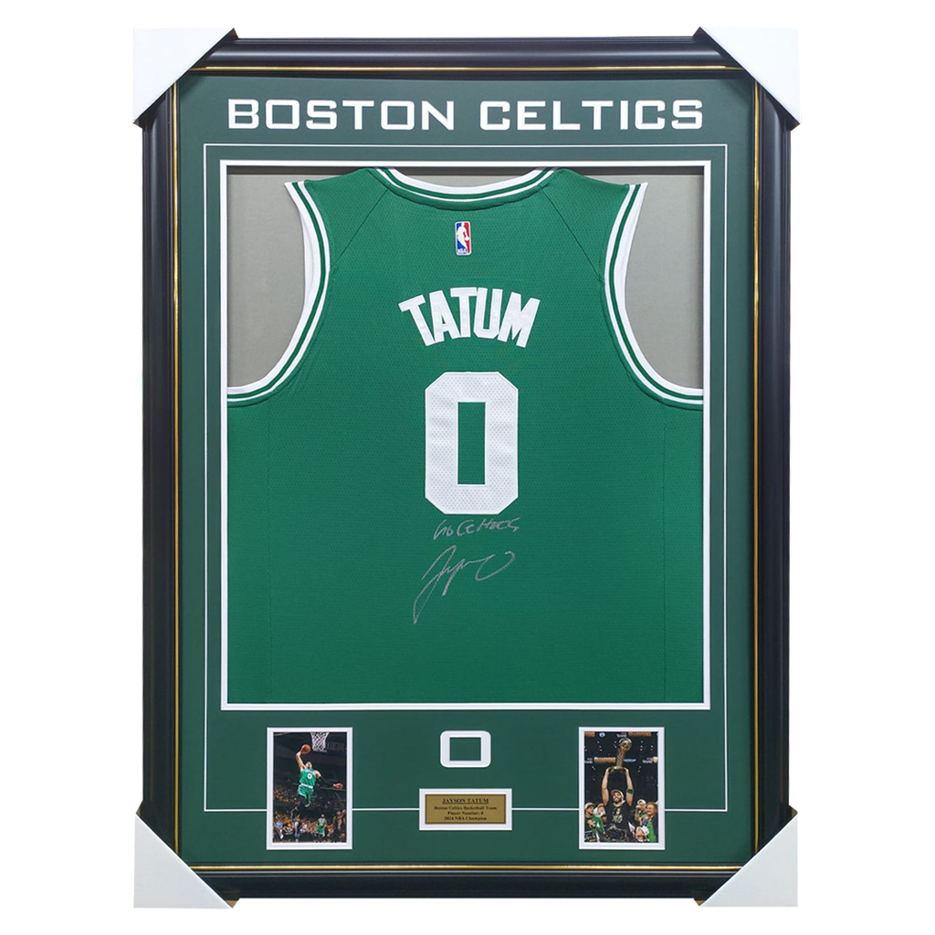 Jayson Tatum Boston Celtics Signed 2024 NBA Champions Jersey Framed - 5146