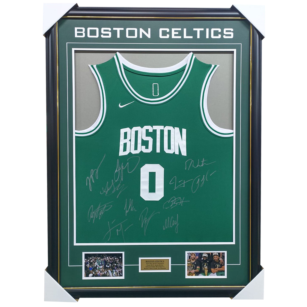 Boston Celtics 2024 NBA Champions Team Signed Jersey Framed - 5981