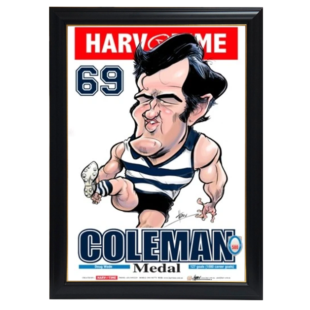 Doug Wade, 1969 Coleman Medal, Harv Time Print Framed - 4228