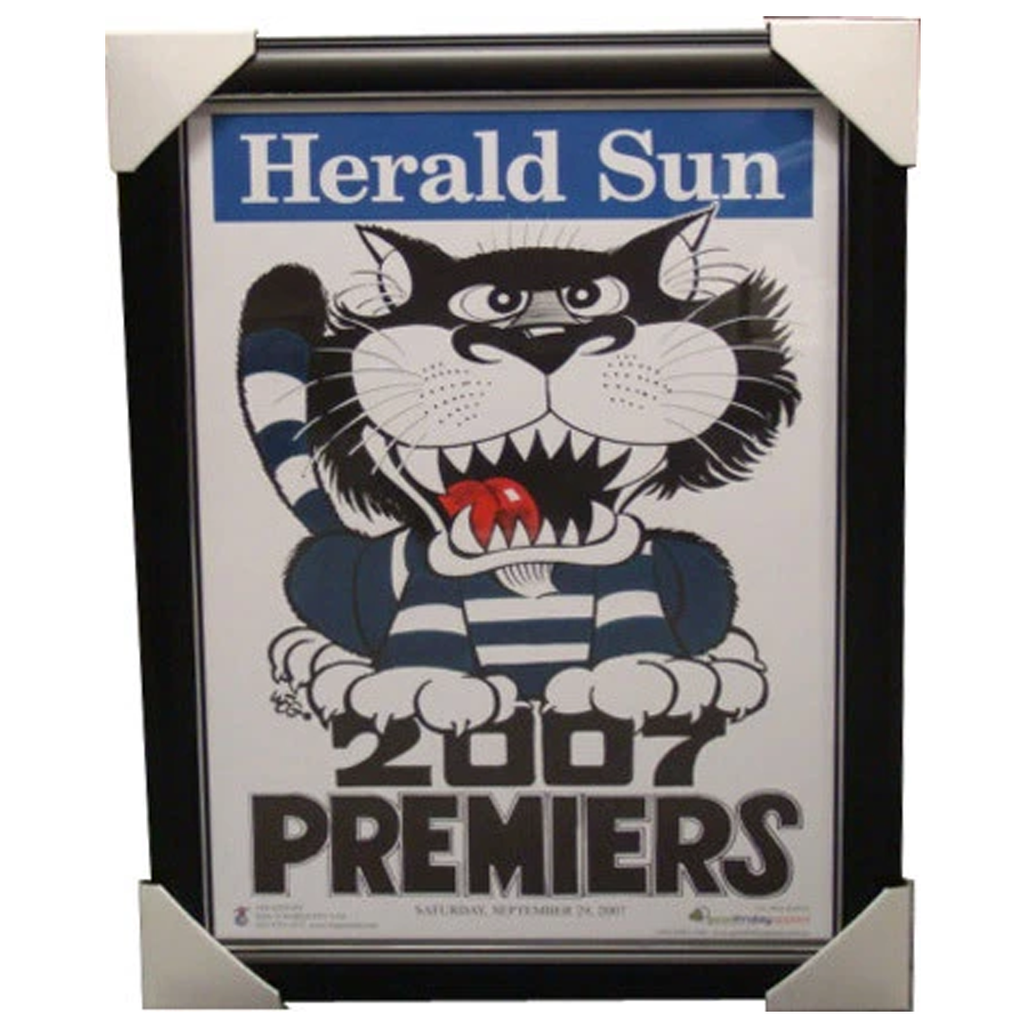 Geelong 2007 Premiership Original Weg Print Framed - 4062