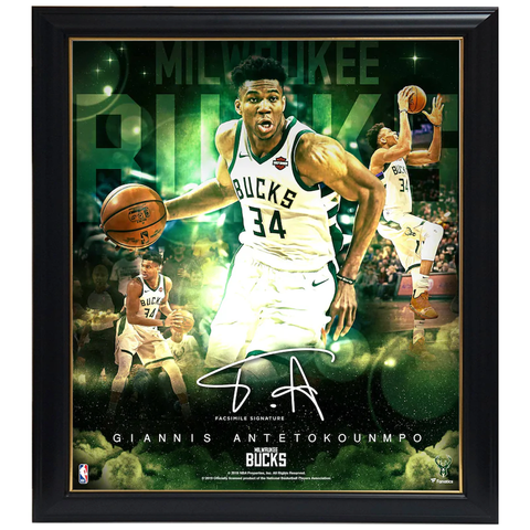 Giannis Antetokounmpo Milwaukee Bucks Unsigned 2021 Bill Russell NBA Finals MVP Collage Photograph