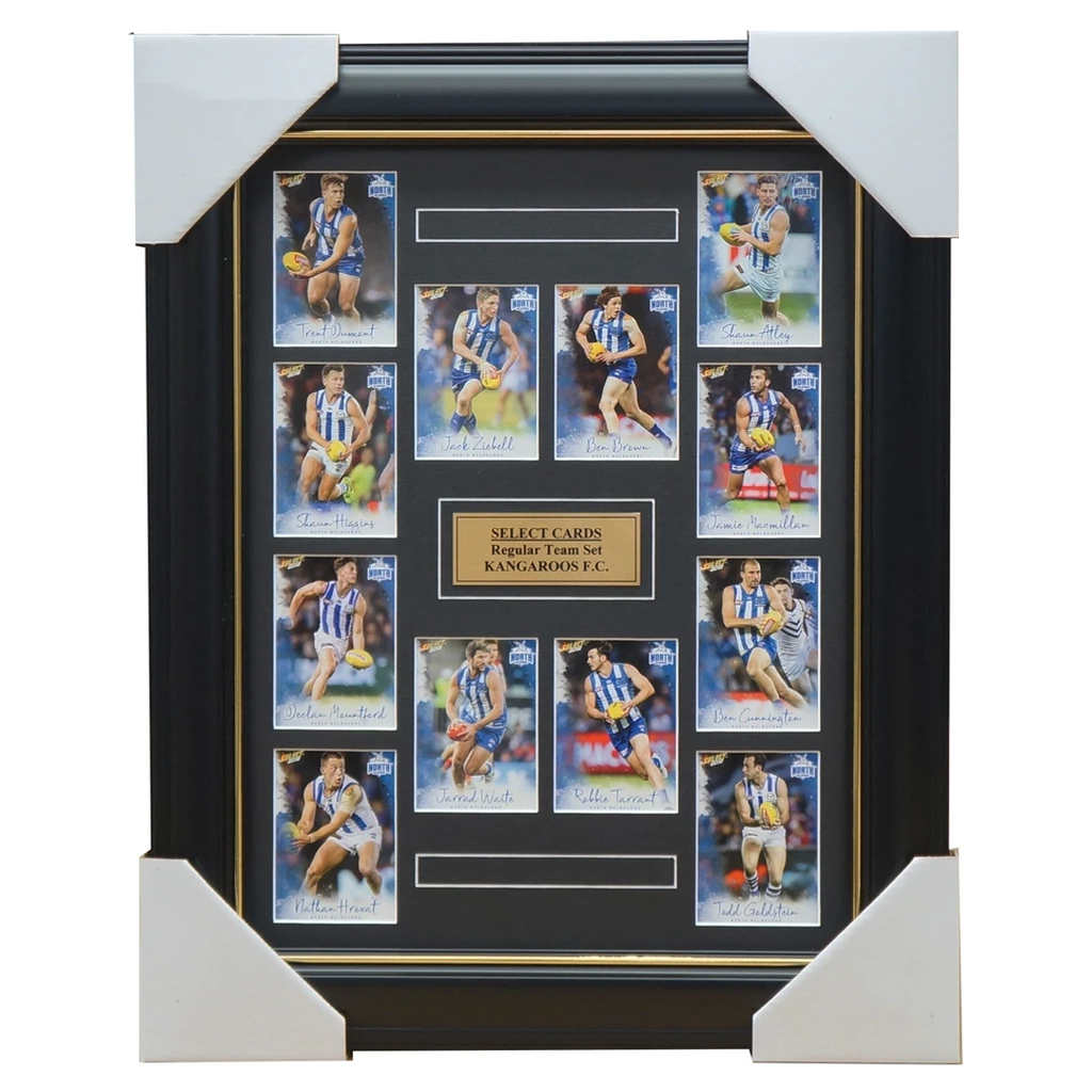 North Melbourne Kangaroos 2018 Select Card Team Set Framed Ziebell Goldstein - 3364