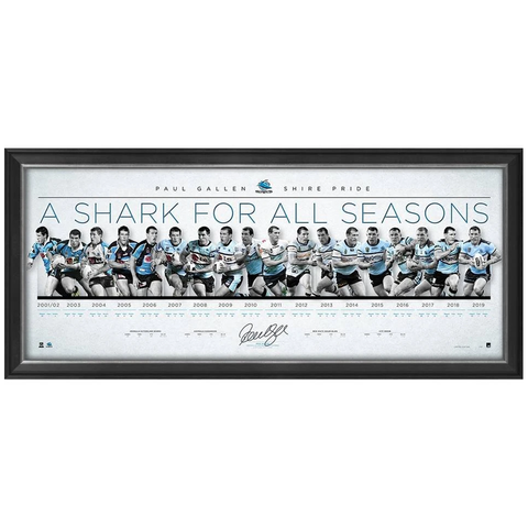 Destiny-Cronulla Sharks 2016 Premiership sports print framed-NRL