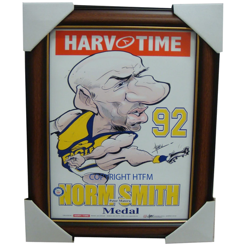 Peter Matera West Coast Eagles 1992 Norm Smith Medallist L/e Print Framed - 1574