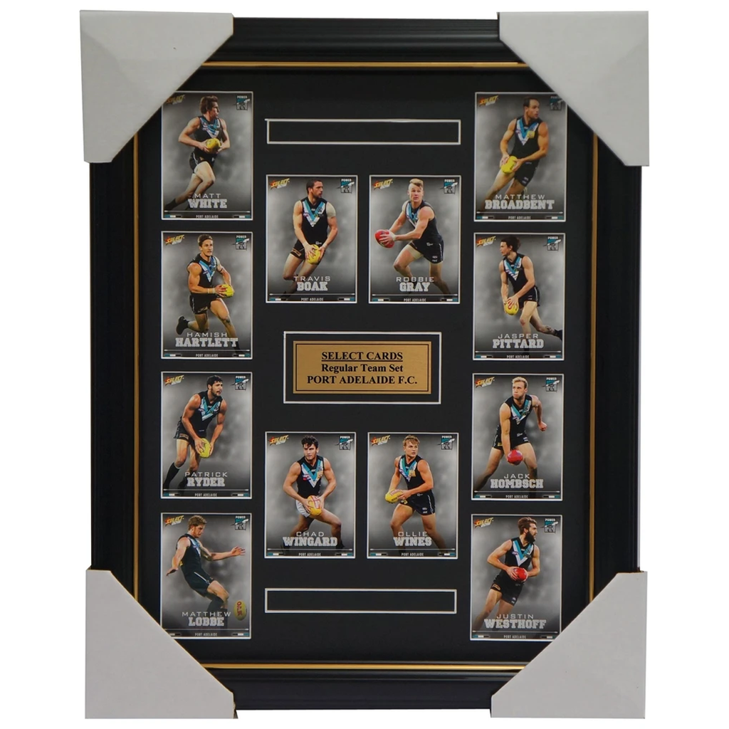 Port Adelaide Power 2016 Select Card Team Set Framed Wingard Boak Wines Gray - 2643