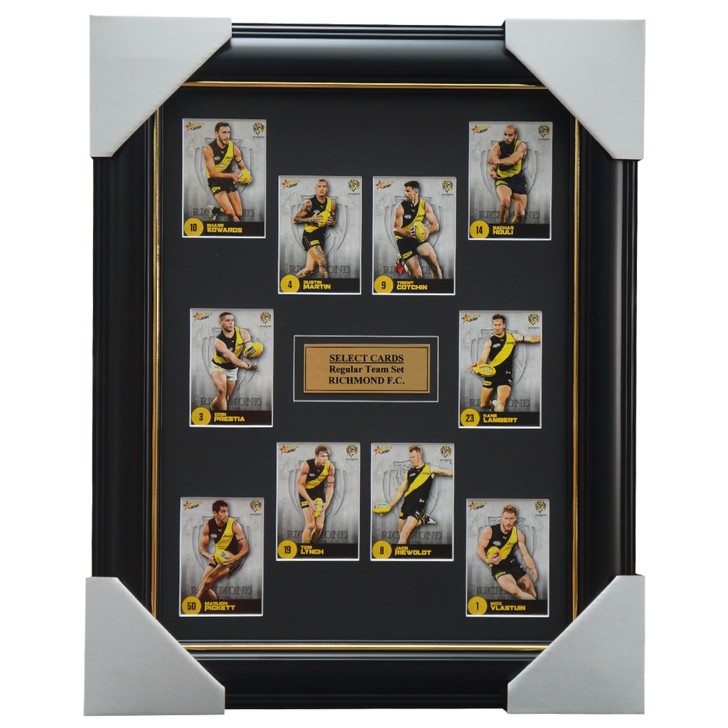 Richmond 2021 AFL Select Team Card Set Framed Dustin Martin Trent Cotchin Riewoldt  - 4632