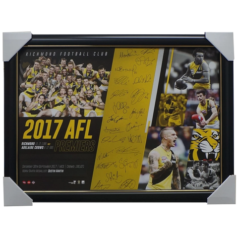 Richmond 2017 Afl Premiers Signed Official Afl Team Print Framed Martin Cotchin - 3189