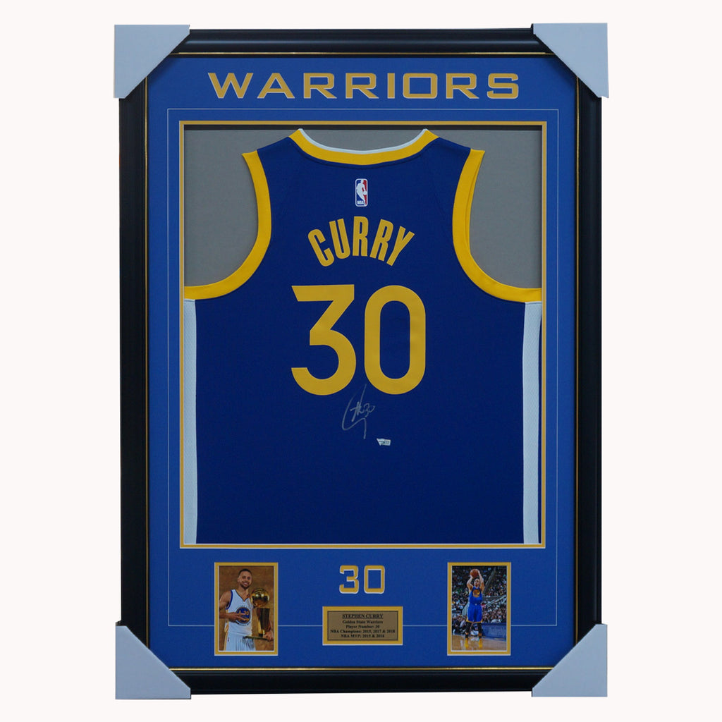 Stephen Curry Signed Framed Jersey Fanatics Autographed Warriors Steph