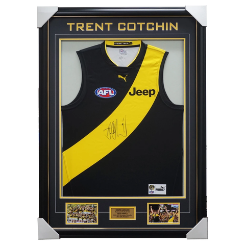 Trent Cotchin Signed Official Richmond Captains Jumper Framed 2017 Afl Premiers - 2494