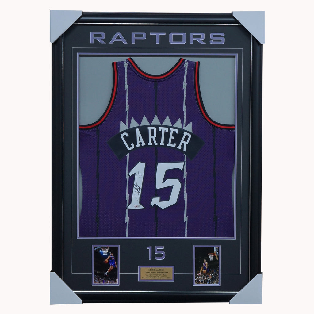 Vince Carter Autographed Signed Framed Toronto Raptors Jersey 